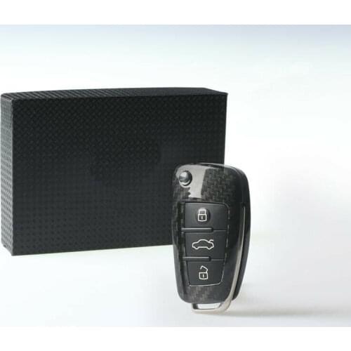 For Audi A1 A3 S3 Q3 TTS High quality carbon fibre Remote Control Car Key Case wallet Bag Cover