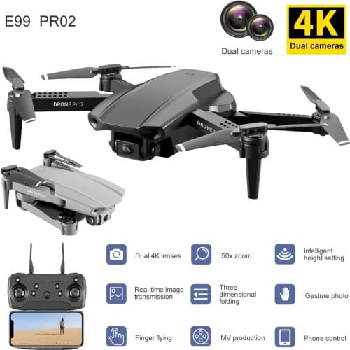 NYR E99 Pro2 RC Mini Drone 4K 1080P 720P Dual Camera WIFI FPV Aerial Photography Helicopter Foldable Quadcopter Dron Toys
