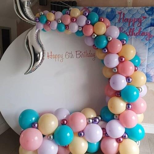 149pcs/Lot Mermaid Theme Ocean Balloon Garland Macaron Pink Purple Ball Girl Boy Birthday Party Baby Shower Decoration Supplies