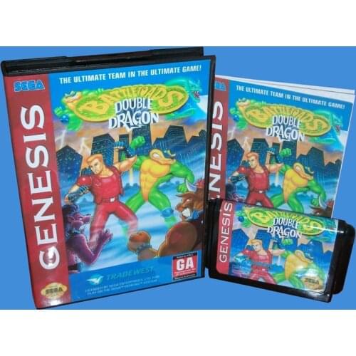 Battletoads and double dragon With Box And Manual 16bit MD Game Card For Sega Mega Drive For Genesis
