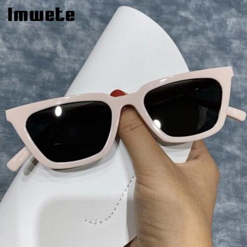 Imwete Vintage Sunglasses for Women Men Irregular Small Frame Eyewear Retro Cat-Eye Unisex Sun Glasses