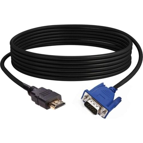 1/1.8/3/5M HDMI-compatible Cable HDMI-compatible To VGA HD With Audio Adapter Cable HDMI-compatible TO VGA Cable dropshipping