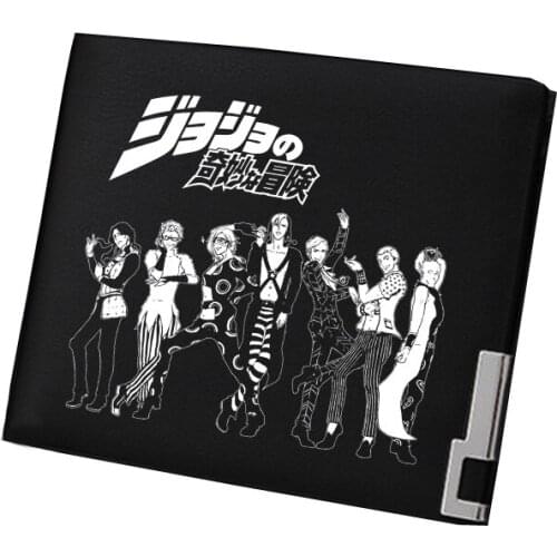 JoJos Bizarre Adventure Dio Print Men Short Purse Pu Leather Wallet Kujo Jotaro ID Card Holder Women Money Bag Change Clutch