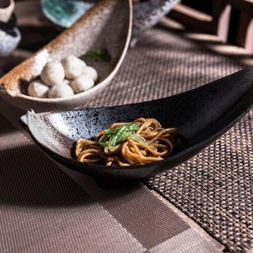 Creative personality export Japanese special shaped ceramic plate hotel tableware household dish sushi dessert seasoning bowl