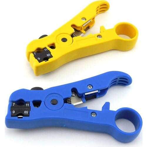 UTP STP round and flat network cable RG59 RG6 RG11 coaxial cable stripping rotary wire stripper,wire stripper cutter