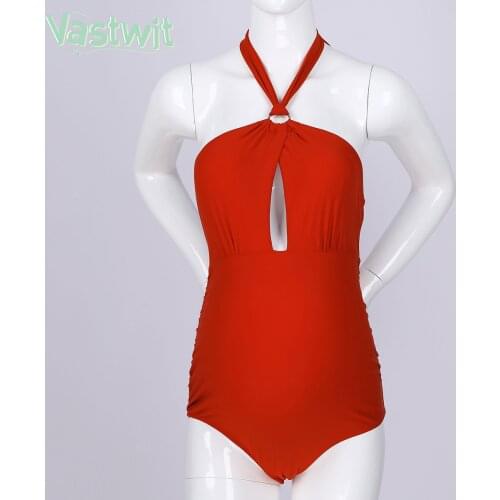 Maternity Swimwear Bikini One Piece Halter V Neck Swimsuit Pregnancy Bathing Suit Tankini Pregnant Women Plus Size Beachwear