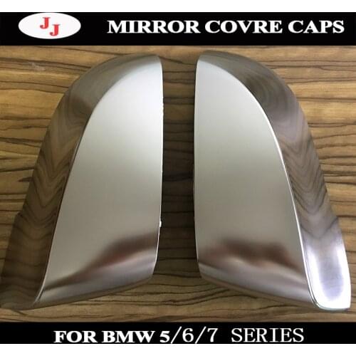 Matt silver rearview door side wing mirror cover cpas For BMW 5 Series F10 F11 14-17 car mirror cover ABS