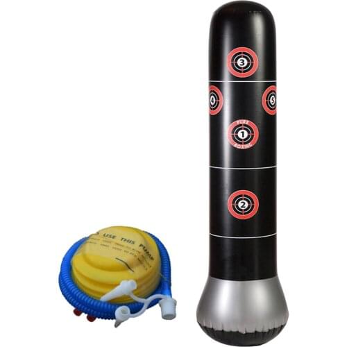 Inflatable Punching Bag Tumbler Training Boxing Column Stress Relief Sandbag Taekwondo Muay Thai Target Bag Fitness Accessories