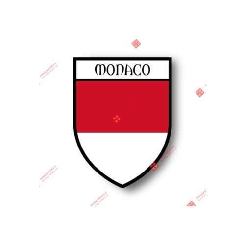Stickers Decal Souvenir Vinyl Car Shield City Flag World Crest Monaco Car Decal Decoration Laptop