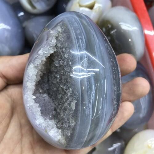 Natural Druzy Agate Quartz Crystal Collection Gift Home Furnishing Articles Reiki Healing Mineral Reiki Voog Geode Egg