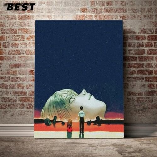 O fim do evangelion anime pintura em tela decoração da parede arte fotos quarto estudo casa sala de estar decoração cópias carta