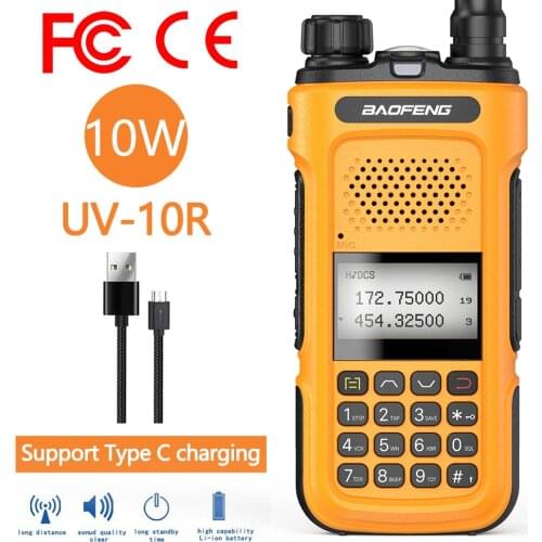 NEW Genuine Baofeng UV-10R 10W Max Power 8000mAh Walkie Talkie Dual Band Transceiver With FCC&CE Upgrade UV-5R Ham Two Way Radio