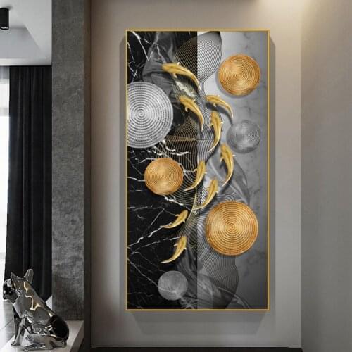 Koi Fish Posters Canvas Painting Wall Art Pictures For Living Room Animal Prints Modern Home Decor Industrial Style Carp Poster