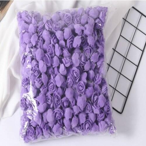 Teddy Bear Roses Foam Roses 500pcs 3.5cm Artificial Foam Flower Heads DIY Mold PE Rose Bear Accessories Decor Valentines Gift