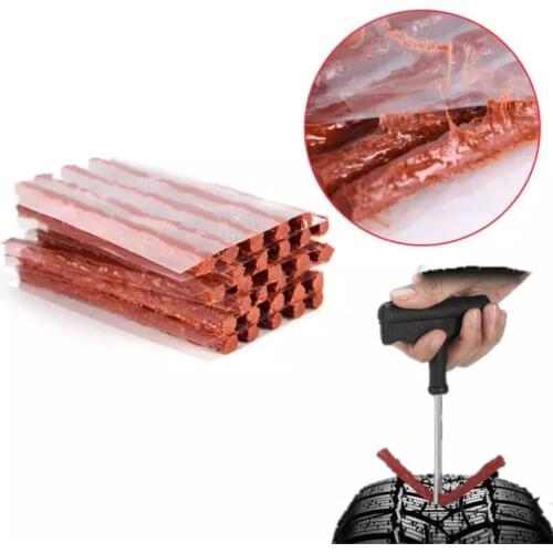 Motorcycle Bike Tyre Repairing Rubber Strips Butyl Rubber Tubeless Repair Strips Stiring Glue for Tyre Puncture Emergency Car