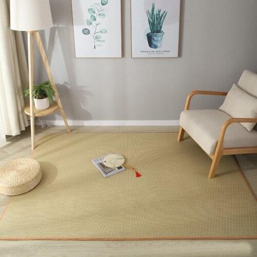 Rattan Mat Carpet Living Room Bedroom Balcony Tatami Floor Mat Summer Bedside Kid Creeping Mat Hotel Homestay Carpet Customized