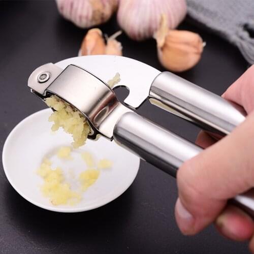 Stainless Steel Handheld Garlic Press Crusher Mincer Manual Ginger Squeezer Masher Grinding Slicer Household Kitchen Cook Tools