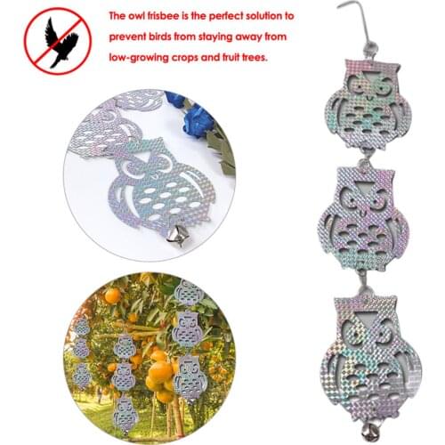 Garden Reflective Fake Owl Supplies Hanging Reflective Owl Scarecrow Scares Bird Pigeons Woodpecker Repellent Birds