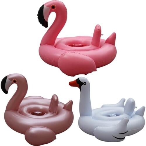 Cute Flamingo Inflatable Swan Baby Swimming Ring Pool Float Infant Baby Swim Seat Swim Circle Summer Beach Party Toys