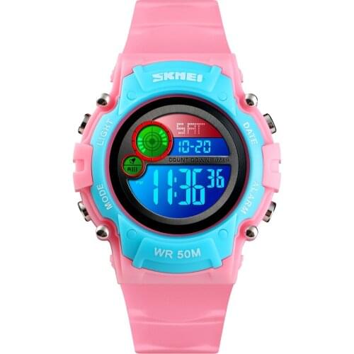 SKMEI Fashion Kids Sports Watch Waterproof Boy Girl Wristwatch Countdown Alarm Luminous Digital Children Watches reloj
