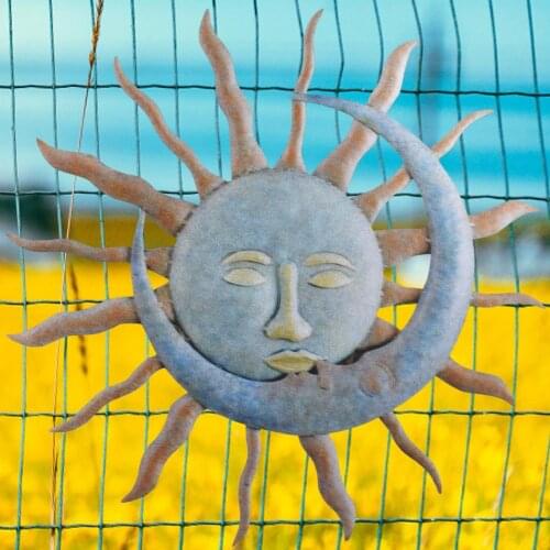 Sun Kisses The Moon Metal Wall Art Decoration Retro Style Metal Wall Art Decoration Wall Hanging Indoor And Outdoor Decoration