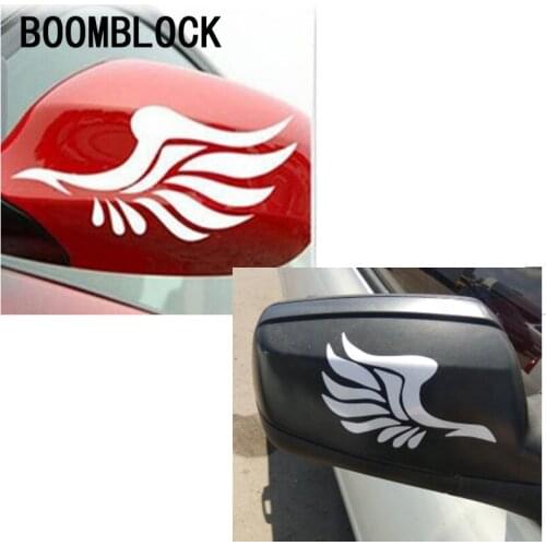 1Pair Car Styling Rearview mirror decorative wings sticker for Acura Chevrolet Cruze Aveo Peugeot 307 308 Seat Leon Mazda 3 6