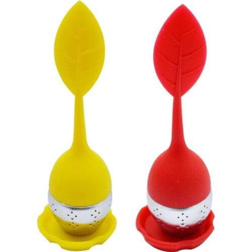 1pcs Tea Infuser Tools Leaf Silicone With Food Grade Make Tea Bag Filter Random Color Stainless Steel Tea Strainers Thee Zeef