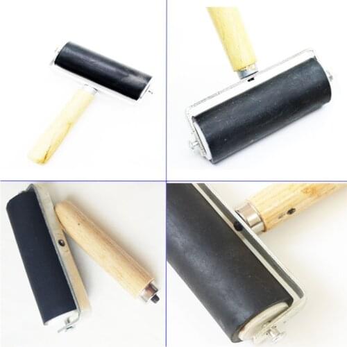 1Pc Print Ink Roller Diamond Painting Cots Childrens Handmade Fine Arts Woodcut Tool 3.9 inch Oil Printing Rubber Roller