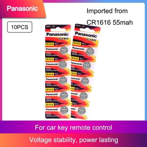10pcs/lot Panasonic CR1616 CR 1616 DL1616 ECR1616 LM1616 3V Lithium Battery Button Coin Cell For Watch Remote Control Toy Clock