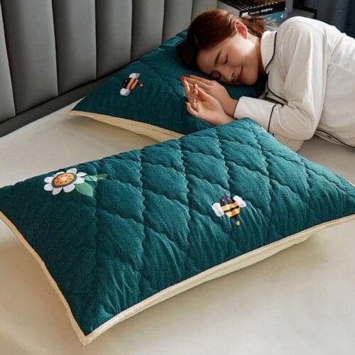 2021 Queen/KING Crystal VelvetPillow Case Bedding Pillowcase Soft Warm 48 x 74 cm Pillow Cover 1/2 Pcs