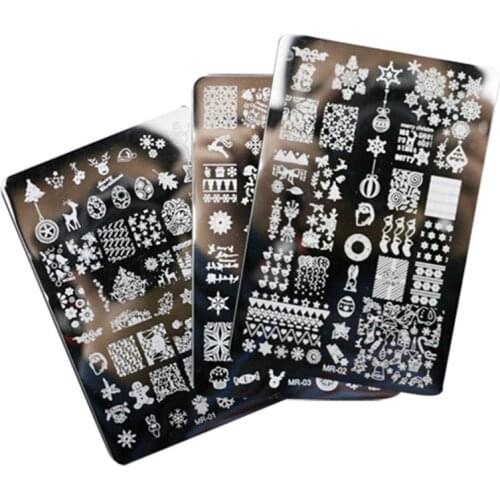 3Pcs nail stamping plates nail art decorations stamp decoration Designs Nail Art Image stamp for nails manicure tools