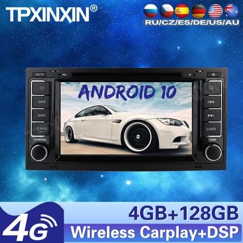 4+128G For Volkswagen Touareg T5 2003-2010 Android10.0 CarStereo Tape recordr Multimedia player GPS Navigation HeadUnit Carplay