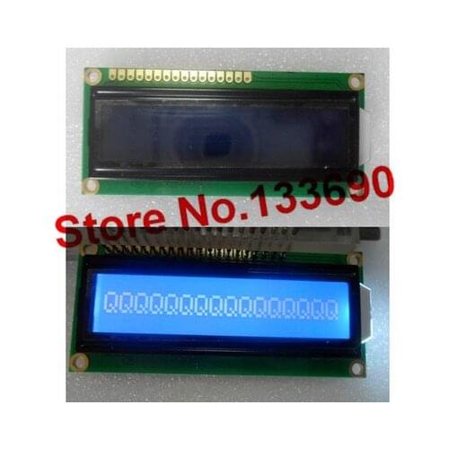 5pcs 16x1 1601 lcd display module 16*1 character lcd white backlight 5V 80*36mm hd44780 blue lcd display