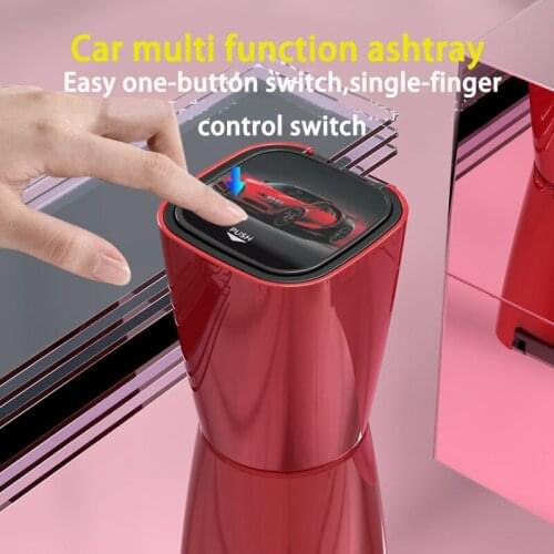 Car Accessories Portable LED Light Ashtray Universal Cigarette Cylinder Holder Car Styling