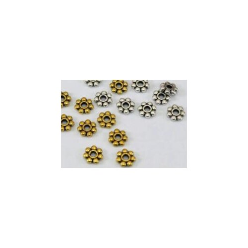 50Pcs/lot Tibetan Silver Metal Snowflake Beads Spacer Beads for Jewelry Making DIY Charm Bracelet 8mm