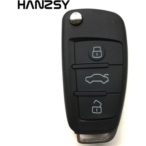 3 Buttons Folding Remote Key Shell Case For AUDI A6/VW/Pasha /Bora/Skoda/Seat Refit Car Key Blank Fob Replacement Without Blade