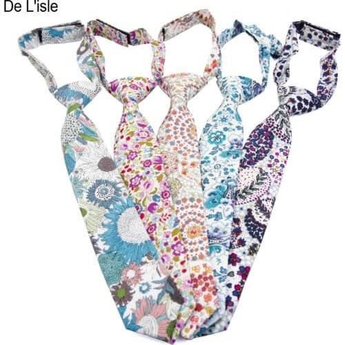 Children Tie 100% Cotton for School Kids Pre Tied Necktie Premium Family Boys and Girls Gift