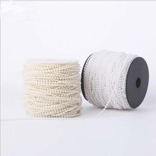 Pretty 1 Meters Length 3MM Artificial Pearl Bead Chain Garland Spool Rope Wedding Party Christmas Tree Home Hanging Decoration