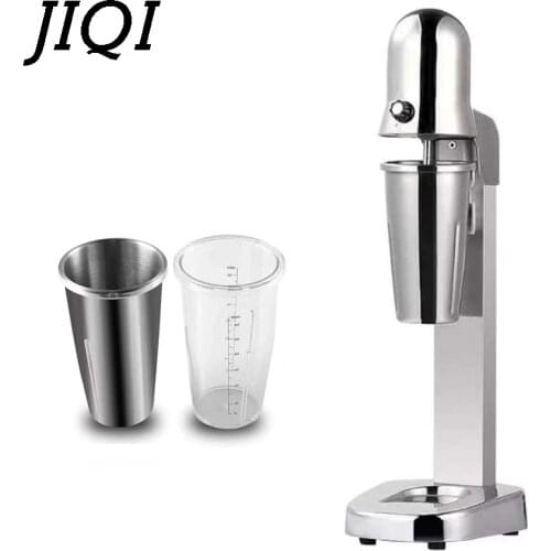 JIQI Milkshake Stirring Machine Electric Milk Foam Shaker Cold/Hot Drink Mixer Blender Stainless Steel Bubble Tea Smoothie Maker