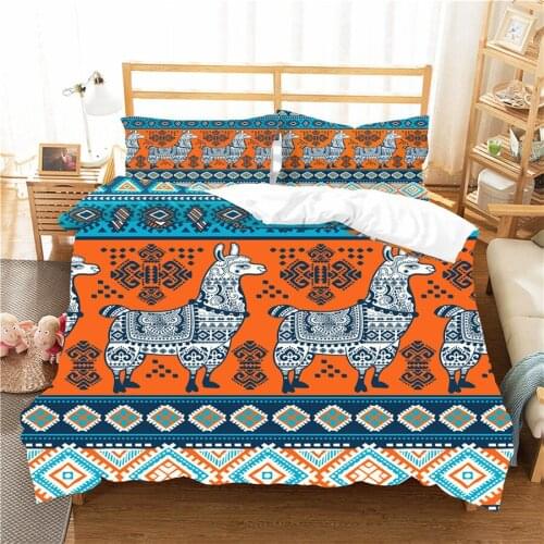 A Bedding Set 3D Printed Duvet Cover Bed Set Bohemia Home Textiles for Adults Bedclothes with Pillowcase #BXMY01