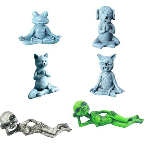 Meditating Zen Buddhism Statue Garden Yoga Figurine Poly Statue Animal Sculpture Resin Office Yard Decoration Ornament