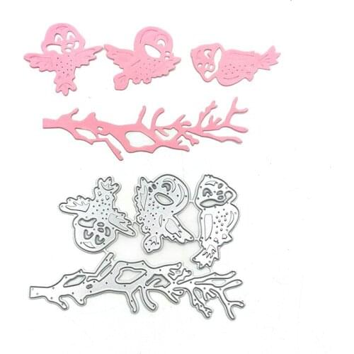 Julyarts Birds And Branches Embossing Metal Cutting Dies for DIY Scrapbooking Decorative Embossing Handcraft Die Cutting