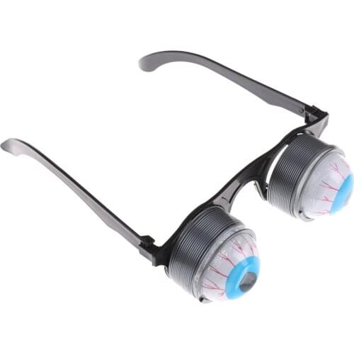 New Arrival Funny Game Drooping Spring Eye Ball Glasses Gag Toy for Making Jokes with Friends Horror Halloween Costume Gift