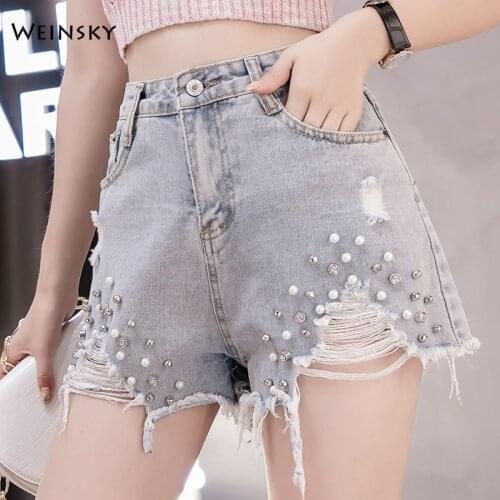 New Women Fashion Denim Shorts Summer Casual Style Stretch Jeans