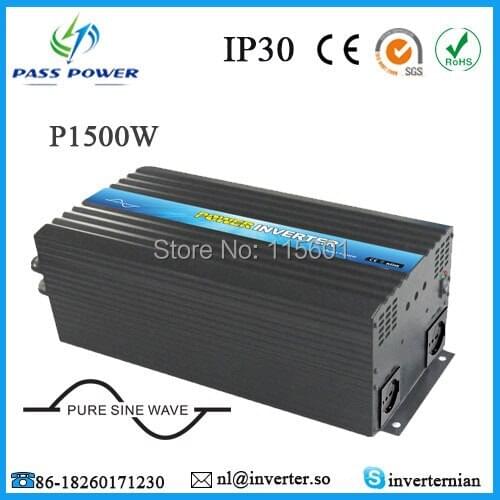 Single phase off grid pure sine wave inverter 12V 24V 48VDC to 110V 220V 230V 240V AC, 1500w frequency inverter