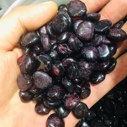 Natural Red Garnet round Gravel Polished quartz crystal Stone For Home Decoration