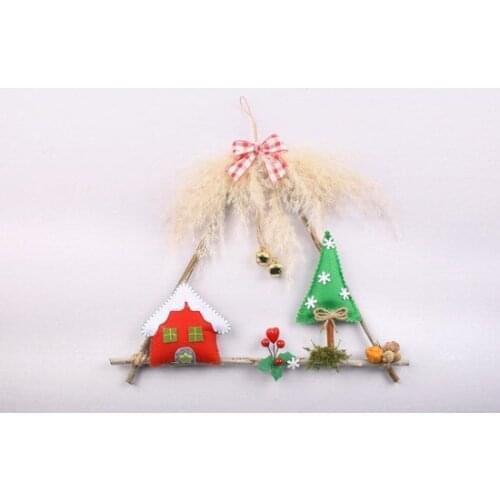 Fluttering Home Red Home/tree Door Ornament 33CM christmas decorations рождественские украшения