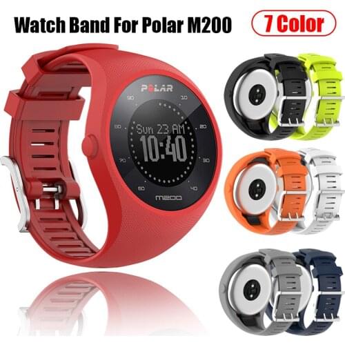 Accessory Soft Silicone Watchband Strap For Polar Watch Replacement Wrist Strap Sport Bracelet For POLAR M200 GPS Running Watch