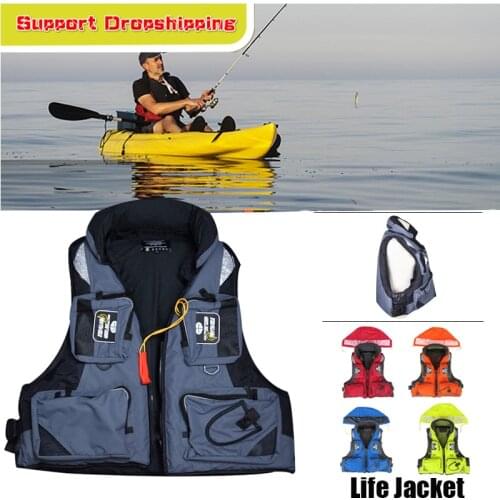 Life Jacket Outdoor Fishing Swimming Life Vest Boating for Adult Man Water Sport Vest Drifting Life Jacket Sailing Bearing 110KG