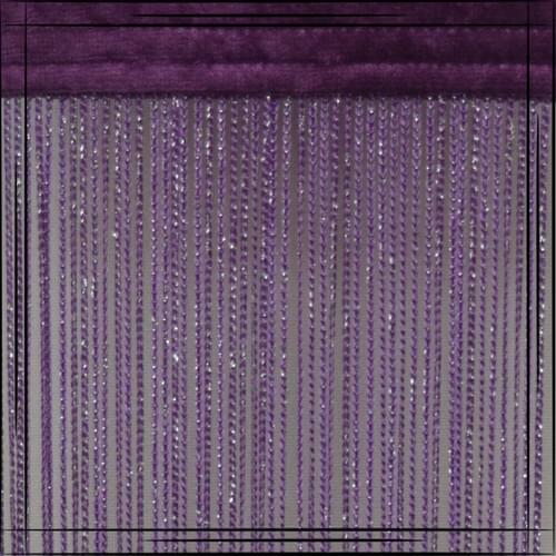 Lilac Silver Lurex Thin Chain Rope Curtain
